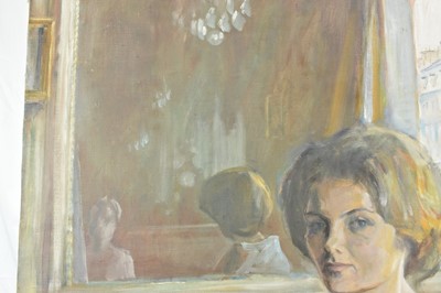 Lot 1065 - Joseph Plaskett (1918-2014) oil on canvas - Portrait of Cynthia Scott, signed and dated 1960, 82cm x 100, unframed