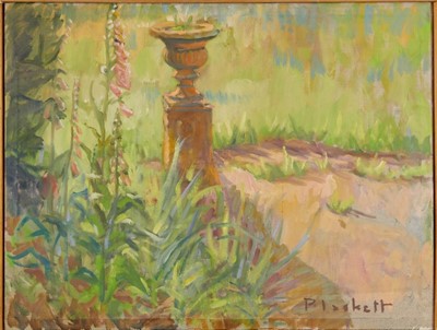 Lot 1067 - Joseph Plaskett (1918-2014) oil on canvas - The Cedars Garden, signed, 55cm x 70cm
