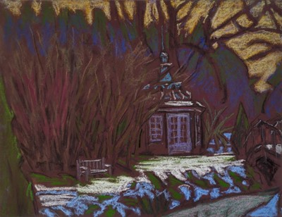 Lot 1070 - Joseph Plaskett (1918-2014) pastel quartet - The Cedars Garden, signed and dated '05, 50cm x 65cm, unframed
