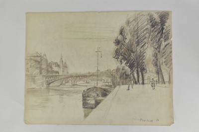Lot 1094 - Joseph Plaskett (1918-2014) pastel - The Seine, signed and dated '68, 48cm x 60cm, unframed