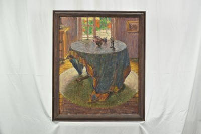 Lot 1101 - Joseph Plaskett (1918-2014) oil on canvas - Interior, The Cedars, unsigned, 63cm x 50cm, framed