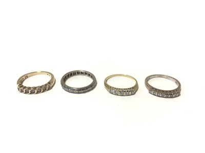 Lot 28 - Four diamond eternity rings in 9ct gold setting