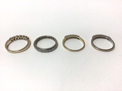 Lot 28 - Four diamond eternity rings in 9ct gold setting