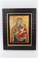 Lot 731 - Antique Greek Orthodox Icon painted on panel...