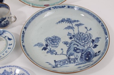Lot 30 - Group of 18th and 19th century Chinese porcelain, including Imari, blue and white and famille rose dishes and tea wares (12)