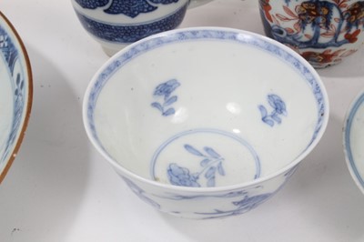 Lot 30 - Group of 18th and 19th century Chinese porcelain, including Imari, blue and white and famille rose dishes and tea wares (12)