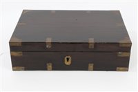 Lot 732 - 19th century Colonial hardwood and brass...