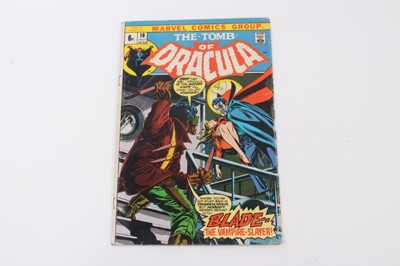 Lot 2 - The Tomb Of Dracula #10 1973, the first appearance of Blade The Vampire Slayer. Priced 6p