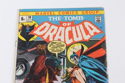 Lot 2 - The Tomb Of Dracula #10 1973, the first appearance of Blade The Vampire Slayer. Priced 6p