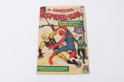 Lot 9 - The Amazing Spider-Man #16 1964, Daredevil first crossover.