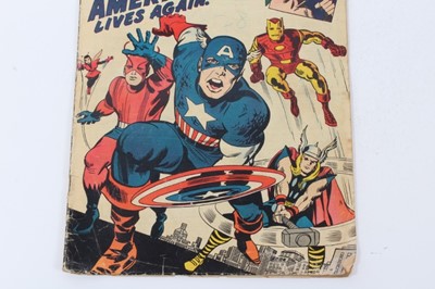 Lot 14 - The Avengers #4 1963, Captain America Lives Again. Priced 9d