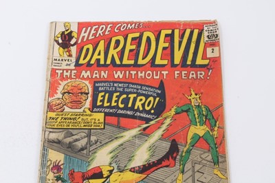 Lot 15 - Here Comes Daredevil The Man Without Fear #2 1964, 2nd appearance of Electro. Priced 9d
