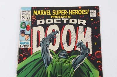 Lot 22 - Marvel Super-Heroes presents Doctor Doom #20 1969, first solo storyline for Doctor Doom. Priced 25cent