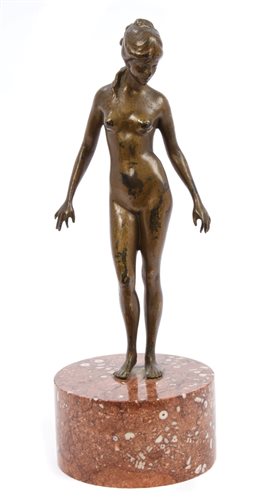Lot 741 - Early 20th century gilt bronze figure of a...