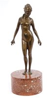 Lot 741 - Early 20th century gilt bronze figure of a...