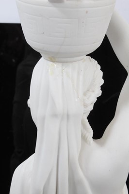Lot 83 - Parian candlestick, probably Worcester