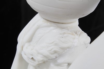 Lot 83 - Parian candlestick, probably Worcester