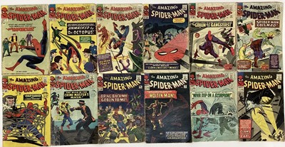 Lot 51 - The Amazing Spider-Man issue 10, 12, 21, 22, 23, 24, 24, 26, 27, 28, 29 and 30. 1964 to 1965 priced 9d, 10d and 12 cents. (12)