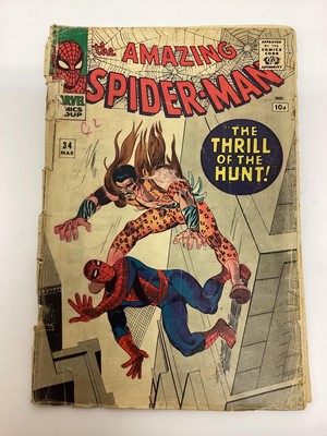 Lot 52 - The Amazing Spider-Man issue 31, 32, 33, 34, 35, 36, 37, 38, 39 and 40. 1965 and 1966 priced 10d and 12 cents. (10)