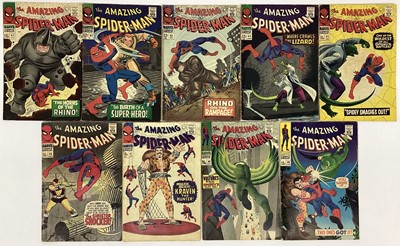 Lot 53 - The Amazing Spider-Man issue 41, 42, 43, 44, 45, 46, 47, 48, 49. 1966 and 1967 priced 10d and 12 cents. (9)