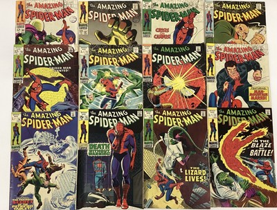 Lot 56 - The Amazing Spider-Man issue 66, 67, 68, 69, 70, 71, 72, 73, 74, 75, 76, 77 and 78. 1968 and 1969 priced 12 cents, 15 cents and 1/- (13)