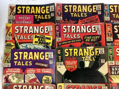 Lot 55 - 1960's Strange Tales, The Eternity Saga 130-146 missing #132. Priced 12cent and 10d