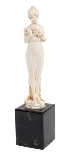 Lot 744 - Fine 1920s German carved ivory figure of an...
