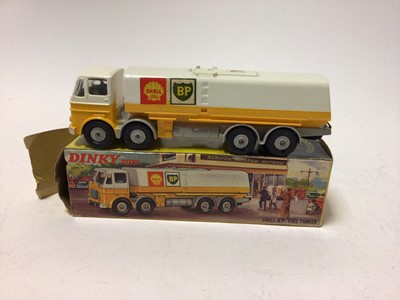 Lot 76 - Dinky Airport Fire Tender with flashing lights No.276, Refuse Wagon No. 978 and Shell BP Fuel Tanker No.944, all boxed
