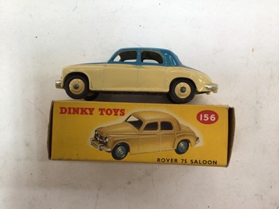Lot 73 - Dinky Rover 75 Saloon N.156, Ford Zephyr Saloon No.162 and Vauxhall Cresta Saloon No.164, all boxed