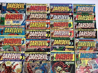 Lot 59 - Large group of Daredevil 1970 to 1978. To include 11 volumes of Daredevil and the Black Widow. Mainly English price variants. Approx 65