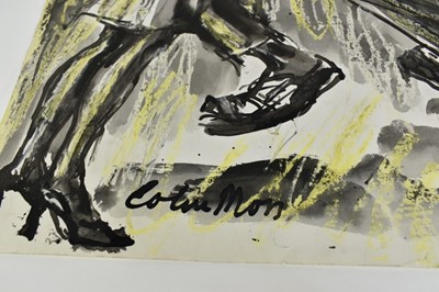 Lot 1174 - *Colin Moss (1914-2005) mixed media on paper - The Power of Music, signed, titled verso, 70cm x 51cm, unframed