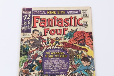 Lot 36 - Three 1960s Fantastic Four comics .Fantastic Four annual #1 1963, Fantastic Four Special King Size annual #3 1965 and Fantastic Four #21 1963.