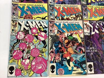 Lot 65 - Large group of the Uncanny X-Men 1980 to 1985. A complete run from issue 129 - 200. Mostly American price variants.  Approx 71