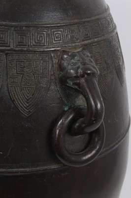 Lot 737 - Large Chinese archaic style bronze vase