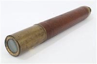Lot 750 - 19th century single draw brass telescope,...