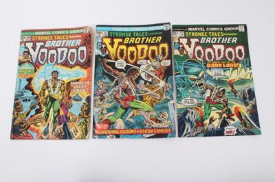 Lot 38 - Three 1963 Strange Tales featuring Brother Voodoo #169 #171 #172. Priced 20cents