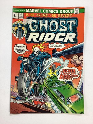 Lot 46 - Selection of Ghost Rider Comics mostly 70s to include #14 The Uncanny Orb! And #55 first meeting of the Werewolf By Night.