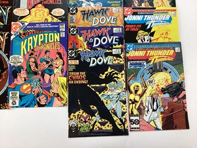 Lot 91 - Selection of DC Comics mini series to include 1986 Super Power #1-4, 1984 Sword of The Atom #1-4, 1986 Deadman #1-4, 1984 Jemm Son of Saturn #1-12, 1988 Hawk & Dove #1-5 and others