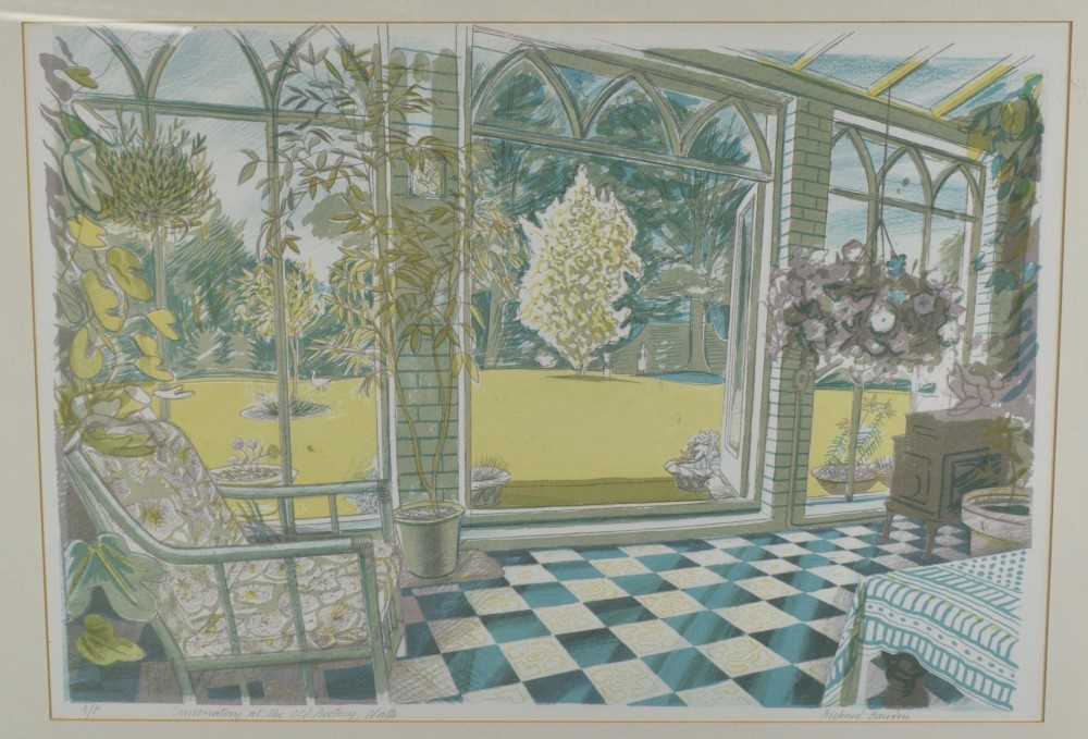 Lot 1130 - *Richard Bawden (b. 1936), signed artists proof lithograph - Conservatory at the Old Rectory, Wath, in glazed frame, 47cm x 67.5cm