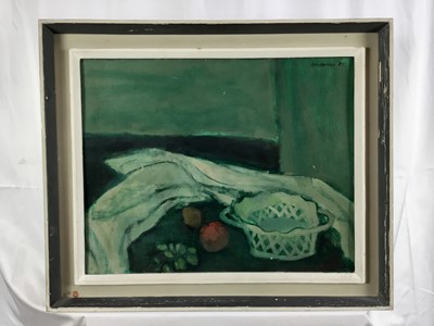 Lot 181 - Dodie Masterson, 1950s oil on board - Still Life, signed and dated '51, 40.5cm x 50.5cm, framed