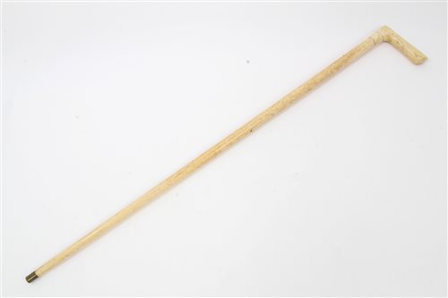 Lot 758 - 19th century whalebone walking stick with...