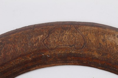 Lot 754 - Unusual vintage plywood boomerang