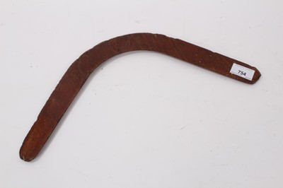 Lot 754 - Unusual vintage plywood boomerang