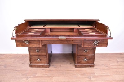 Lot 1334 - Fine George III mahogany architects desk in the manner of Gillows