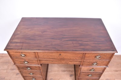 Lot 1334 - Fine George III mahogany architects desk in the manner of Gillows