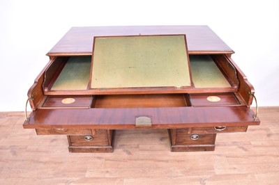 Lot 1334 - Fine George III mahogany architects desk in the manner of Gillows