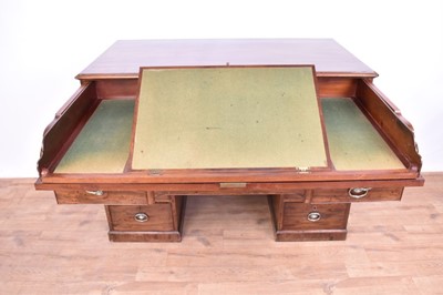 Lot 1334 - Fine George III mahogany architects desk in the manner of Gillows