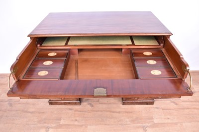 Lot 1334 - Fine George III mahogany architects desk in the manner of Gillows