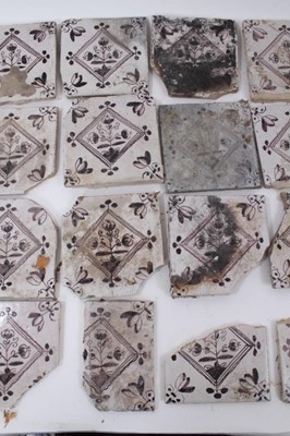 Lot 109 - Collection of antique tiles and fragments