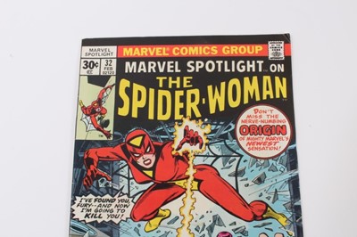 Lot 75 - Marvel Comics Marvel Spotlight on The Spider-Woman #32 (1977) 1st appearance. Priced 30 cents.(1)